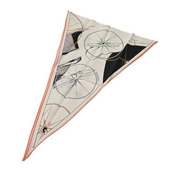 HERMES Black Silk Scarf